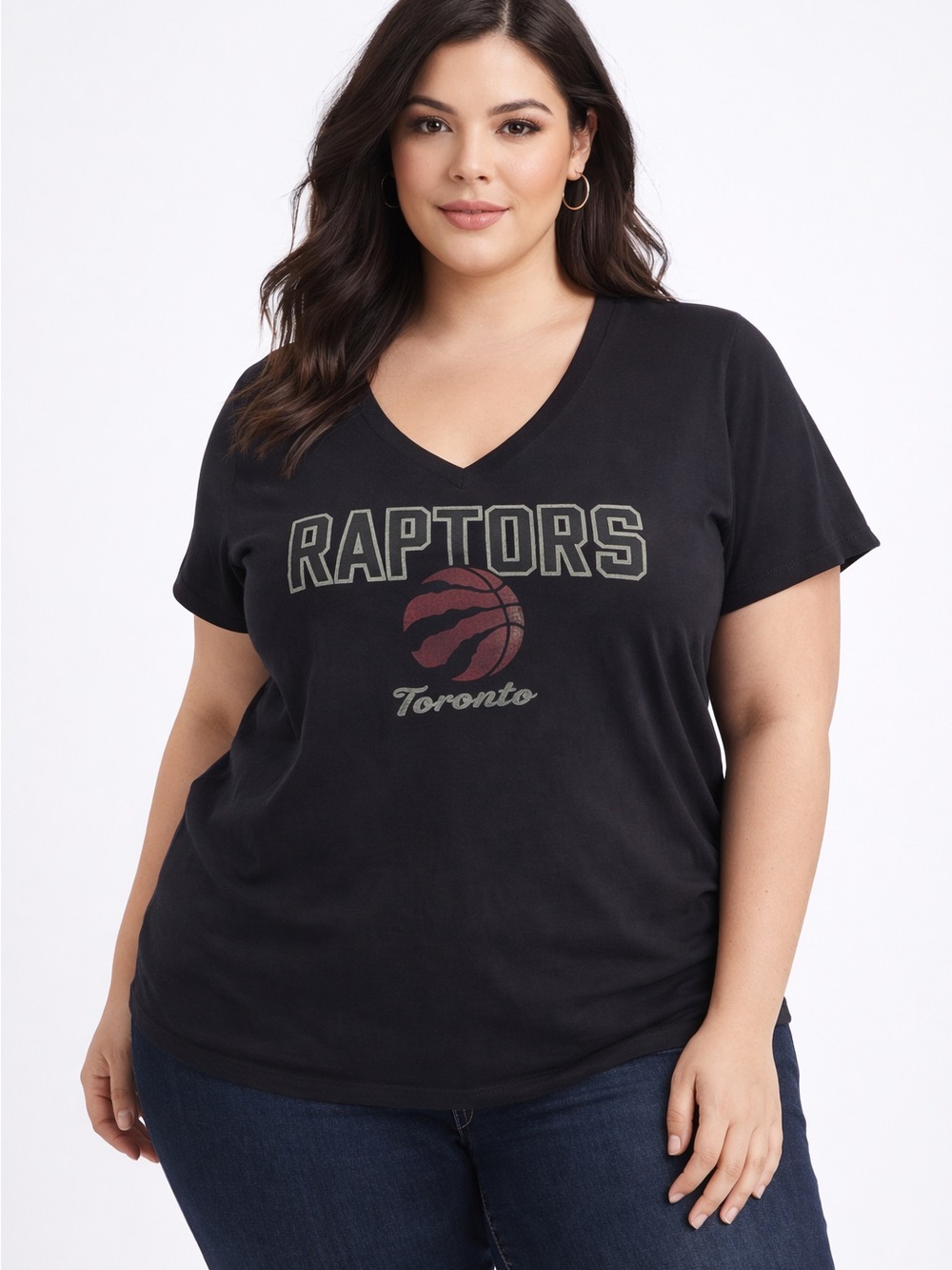 5/$25 Toronto Raptors NBA V-Neck T-Shirt Size 2X